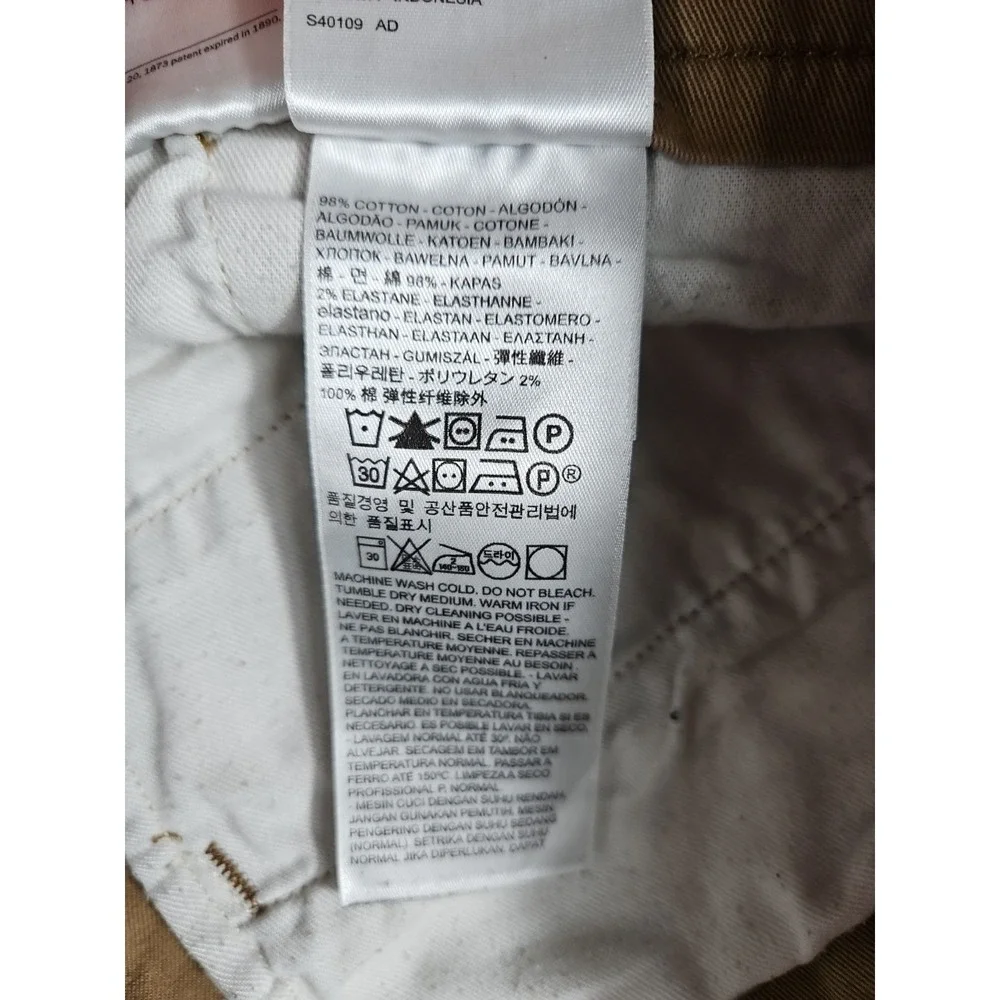 Levis Straight Stretch Chino Pants Mens 36x30 Khaki‎